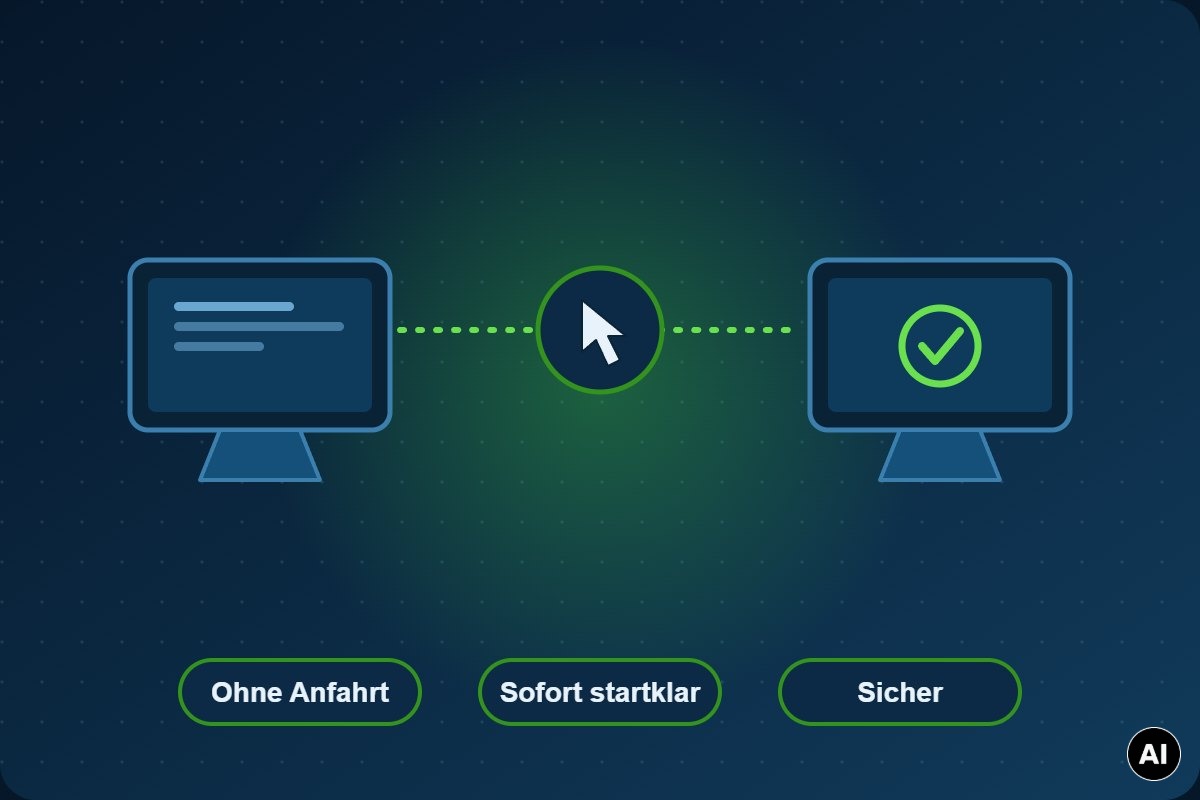 Fernwartung: IT-Support per Fernzugriff ohne Anfahrt Fernwartung: IT-Support per Fernzugriff ohne Anfahrt